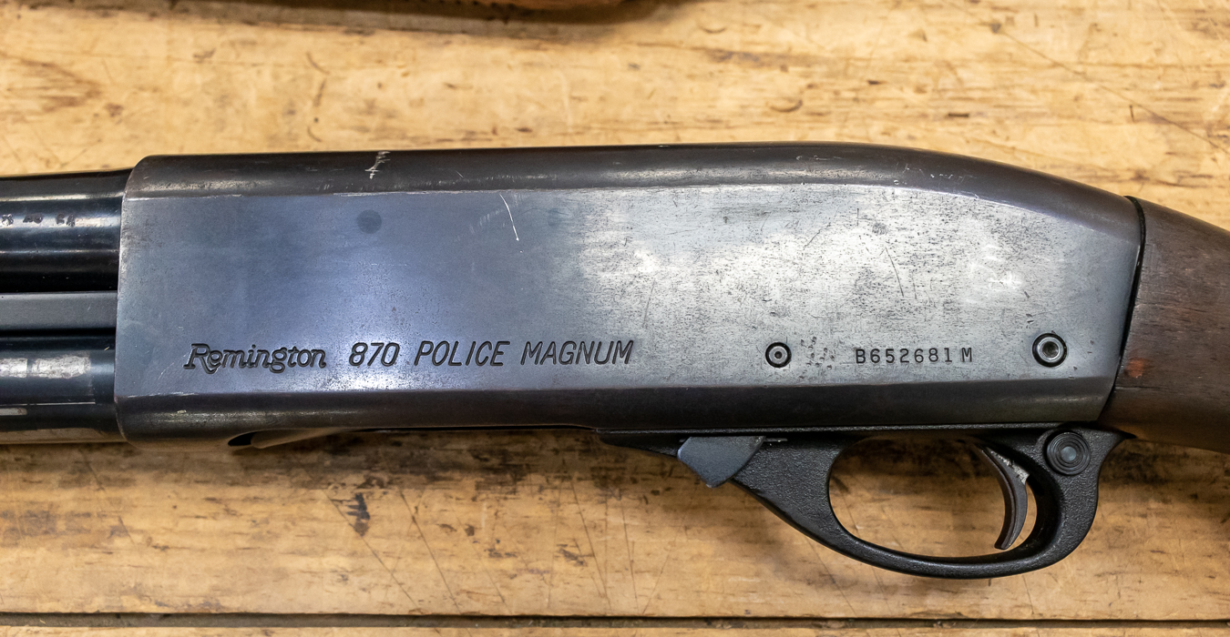 REMINGTON 870 Police Magnum 12 Gauge Police Trade-In Shotguns with Wood Stock